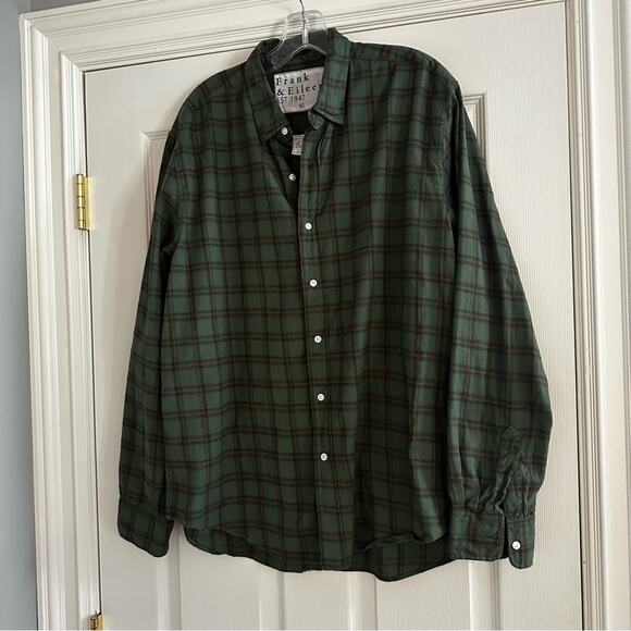 Frank & Eileen FINBAR Plaid Button Down Shirt Green XL Ling Sleeve Casual - Picture 14 of 14